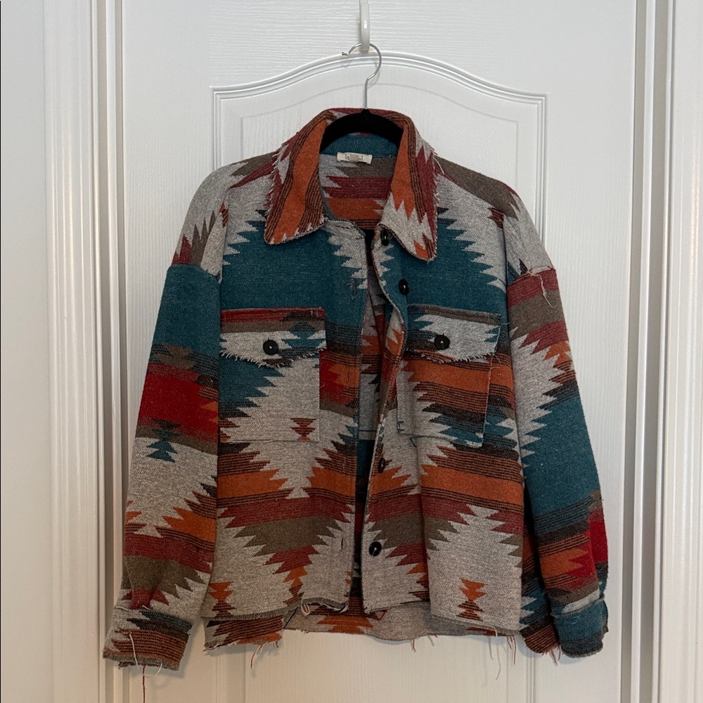 LA MIEL Multicolor Geometric Jacket